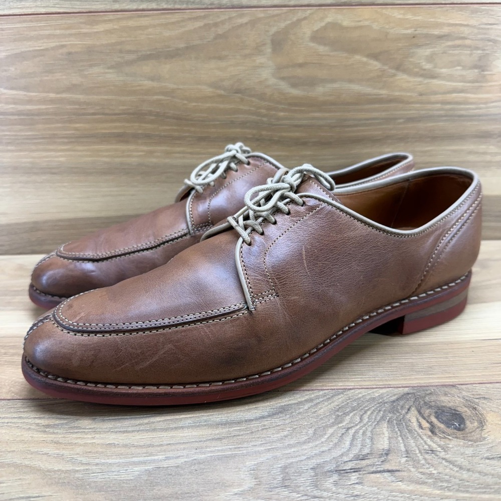 Allen Edmonds Clark Street 9 D Cognac Apron Toe Formal Business Wedding Dainite